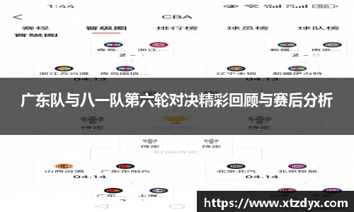 广东队与八一队第六轮对决精彩回顾与赛后分析